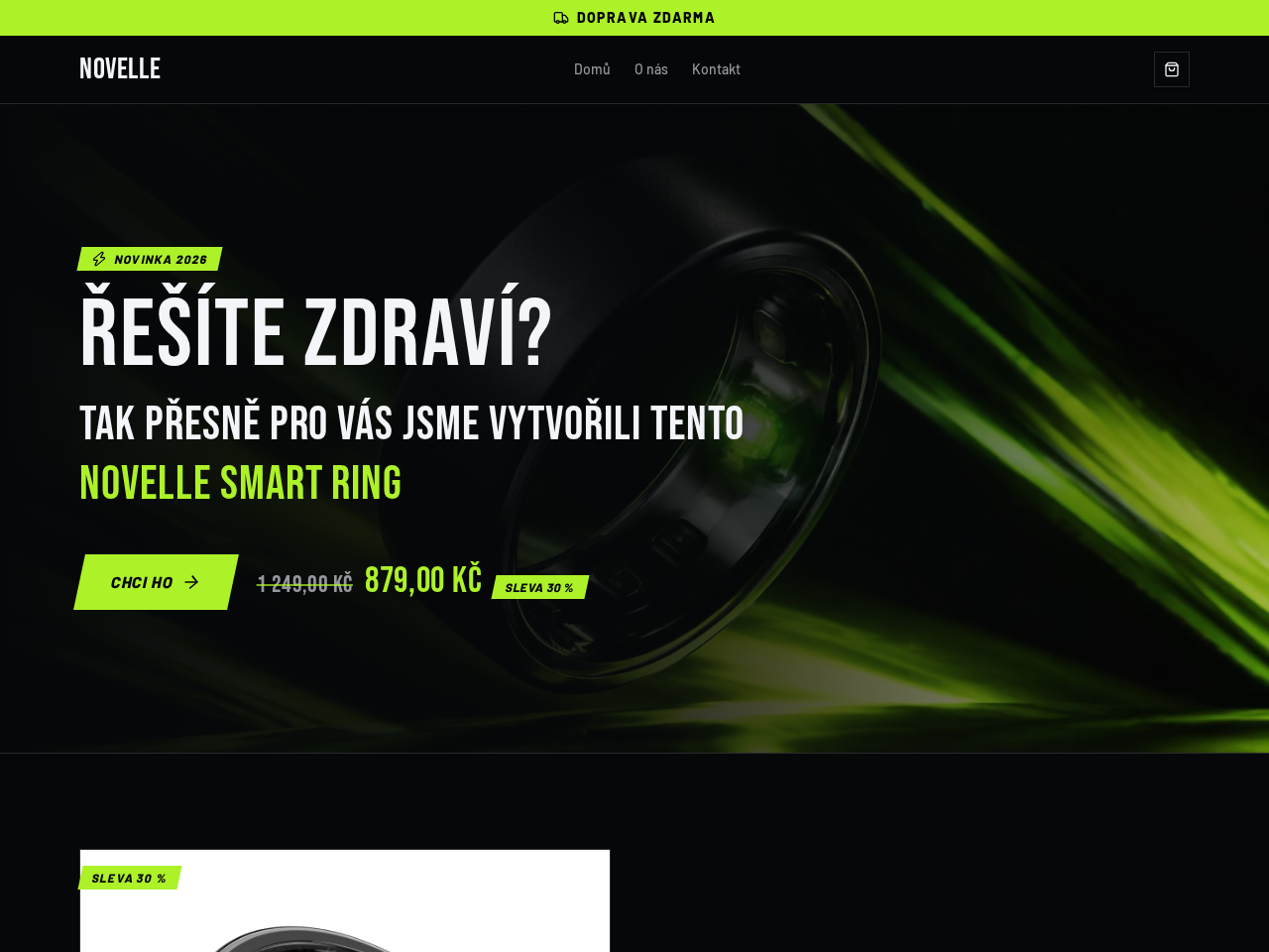 Ukázka projektu Novelle.cz – E-shop