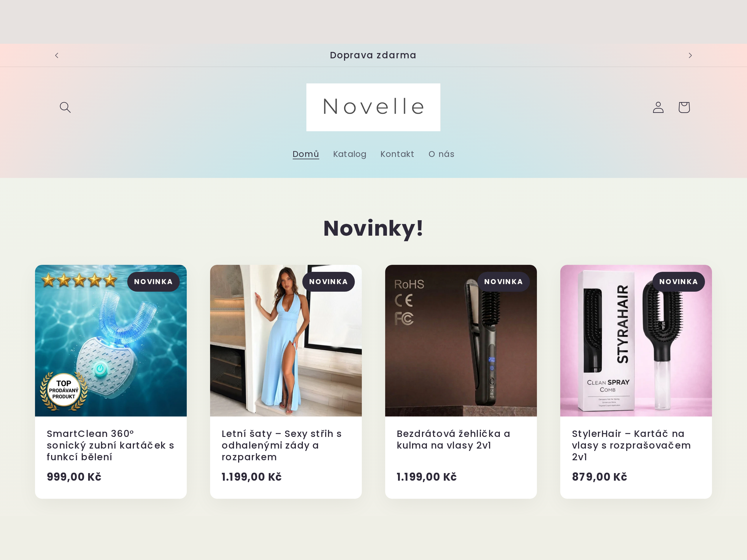Ukázka projektu Novelle.cz – E-shop